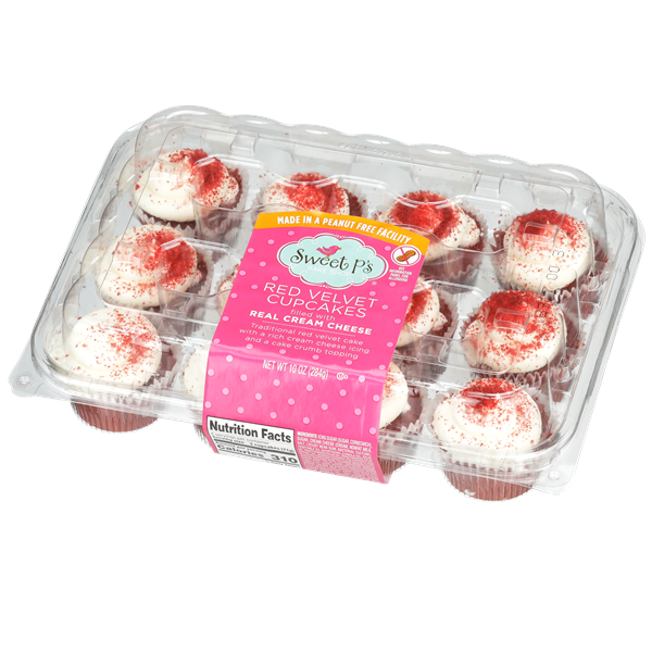 Sweet P's Red Velvet Cupcakes Filled with Real Cream Cheese 12Ct | Hy ...