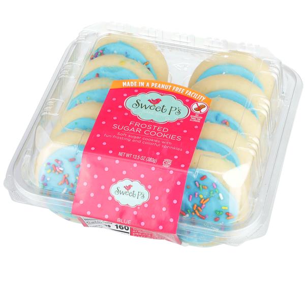 Sweet P's Blue Frosted Sugar Cookies 12ct 