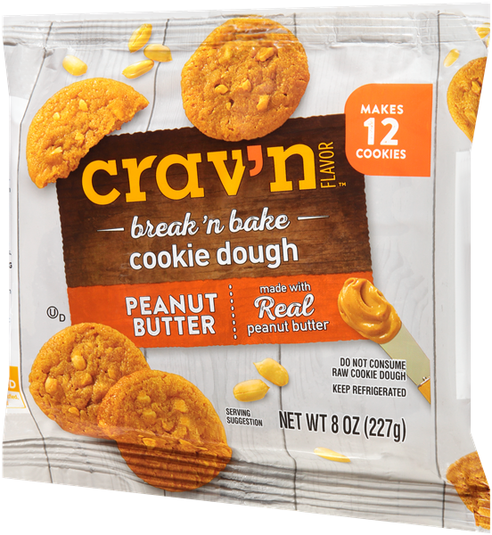 Crav'N Flavor Peanut Butter Break 'N Bake Cookie Dough 12Ct | Hy-Vee ...