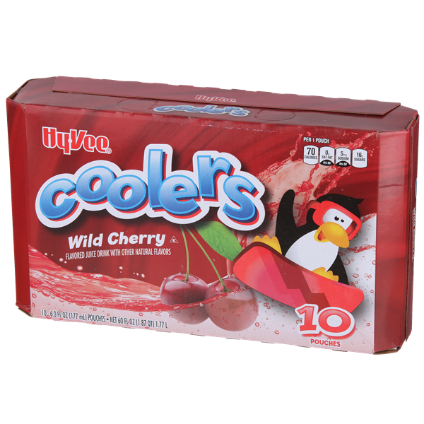 HyVee Coolers Wild Cherry Juice Drink, 106.0 fl oz Pouches HyVee