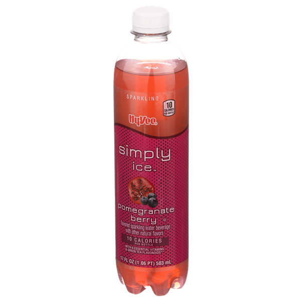 HyVee Simply Ice Pomegranate Berry Sparkling Water Beverage HyVee