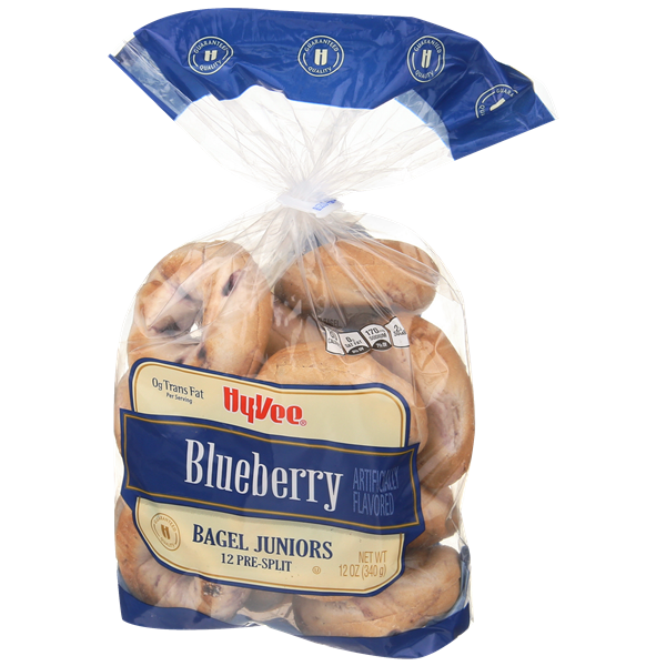 HyVee Blueberry Bagel Juniors 12 Count PreSplit HyVee Aisles