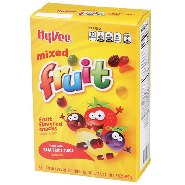 HyVee Mixed Fruit Fruit Flavored Snacks 22 0.8 oz Pouches HyVee