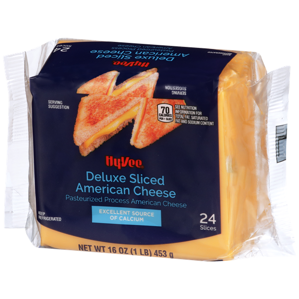 HyVee Deluxe American Cheese Slices 24Ct HyVee Aisles Online