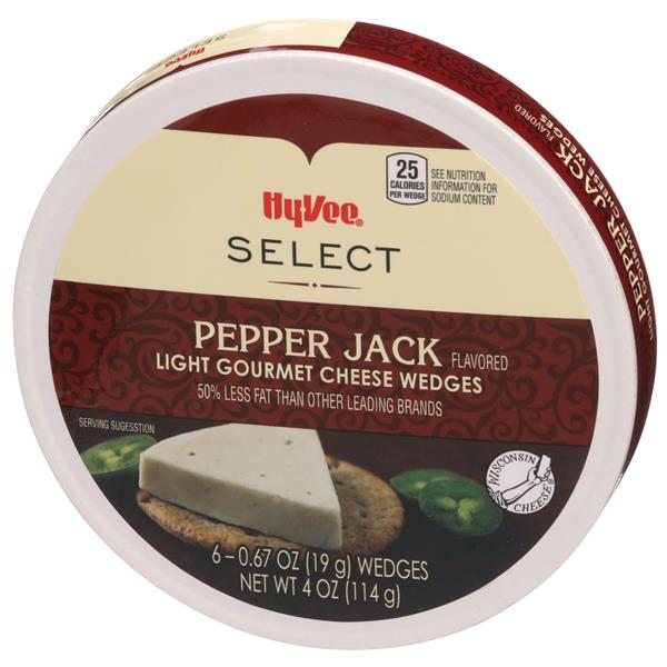 Hy-Vee Pepper Jack Light Gourmet Cheese Wedges | Hy-Vee Aisles Online