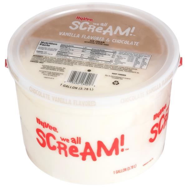 HyVee We All Scream! Vanilla & Chocolate Flavored Ice Cream HyVee Aisles Online Grocery Shopping