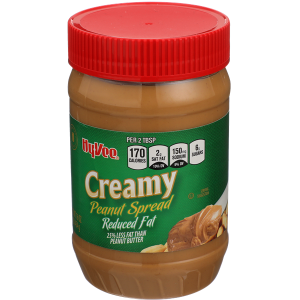 HyVee Creamy Reduced Fat Peanut Butter HyVee Aisles Online Grocery
