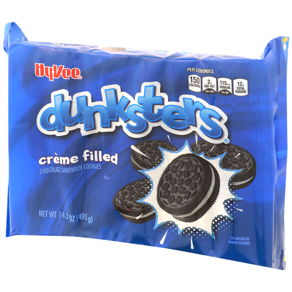 HyVee Dunksters Creme Filled Chocolate Sandwich Cookies HyVee