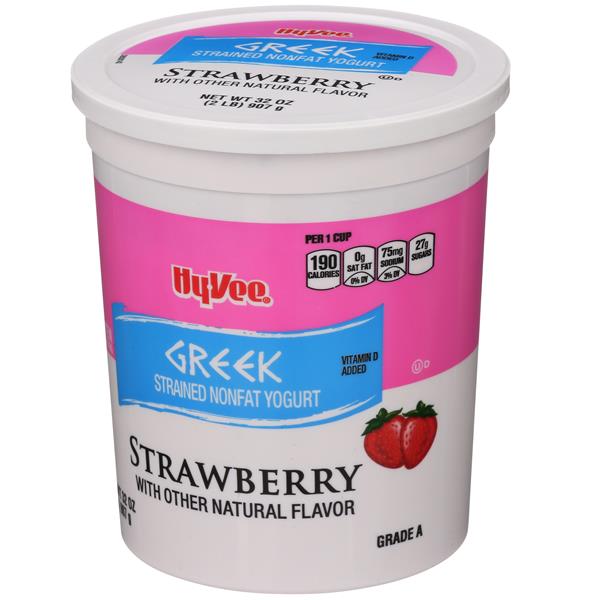 HyVee Strawberry Greek Strained Nonfat Yogurt HyVee Aisles Online